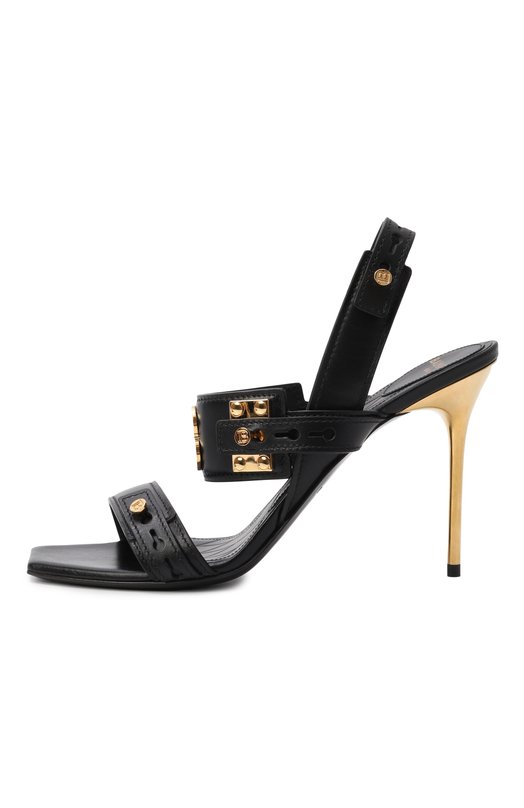 Кожаные босоножки B-Buzz Balmain EN1UH086/LVIT Чёрный  EN1UH086/LVIT Фото 4