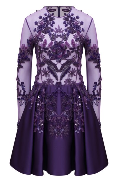 Женское атласное платье с отделкой пайетками ZUHAIR MURAD, арт. RDPF17-019-DS