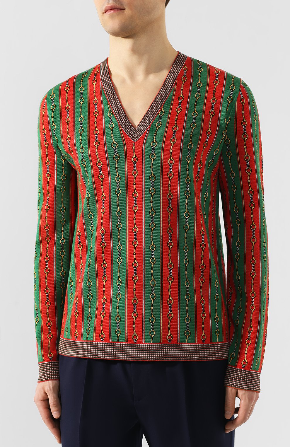 Пуловер из смеси хлопка и шерсти GUCCI, арт. 572623/XKAKW, фото 3