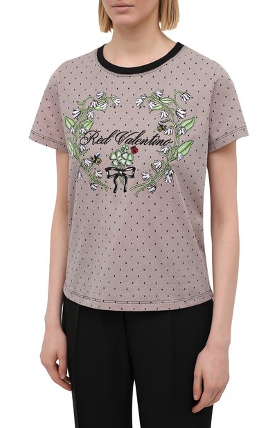 Хлопковая футболка REDVALENTINO, арт. VR3MG08X/5PR, фото 3
