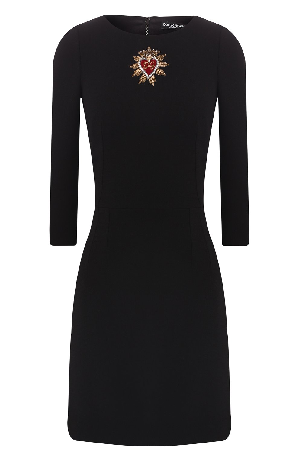 Шерстяное платье DOLCE & GABBANA черного цвета по цене 170000 руб., арт. F68A1Z/FU2TZ, фото 1 Шерстяное платье DOLCE & GABBANA, арт. F68A1Z/FU2TZ, фото 1