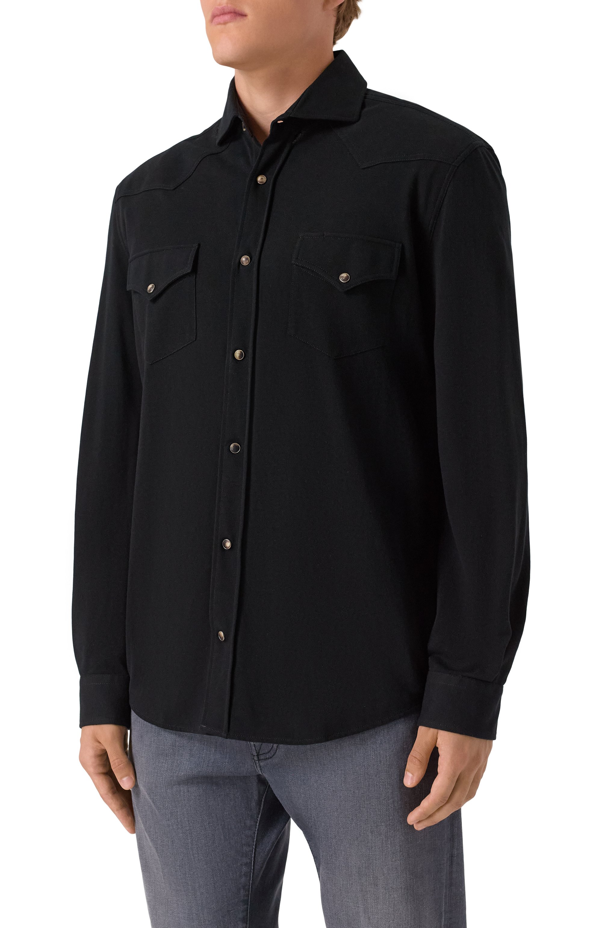 Хлопковая рубашка BRUNELLO CUCINELLI, арт. ME854B2268, фото 3