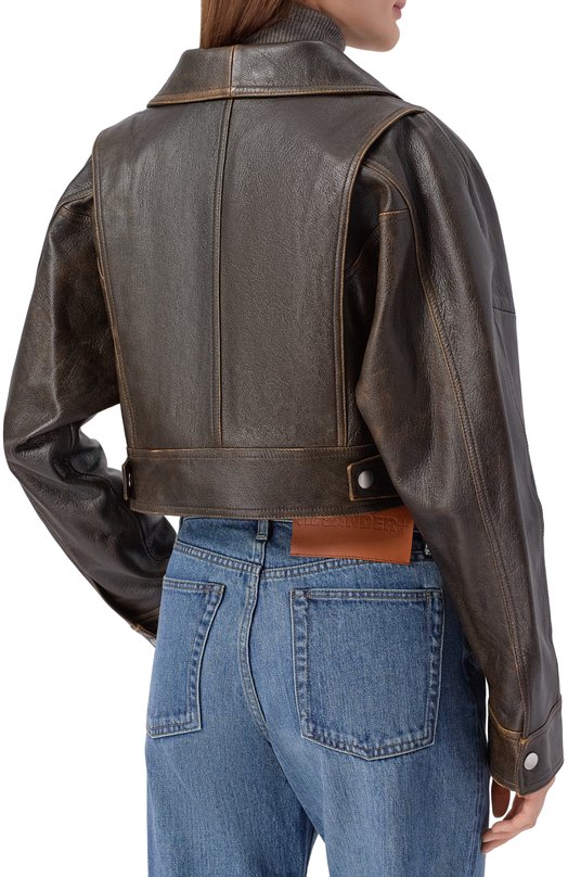 Кожаная куртка Moschino A3703/5471 Коричневый  A3703/5471 Фото 4