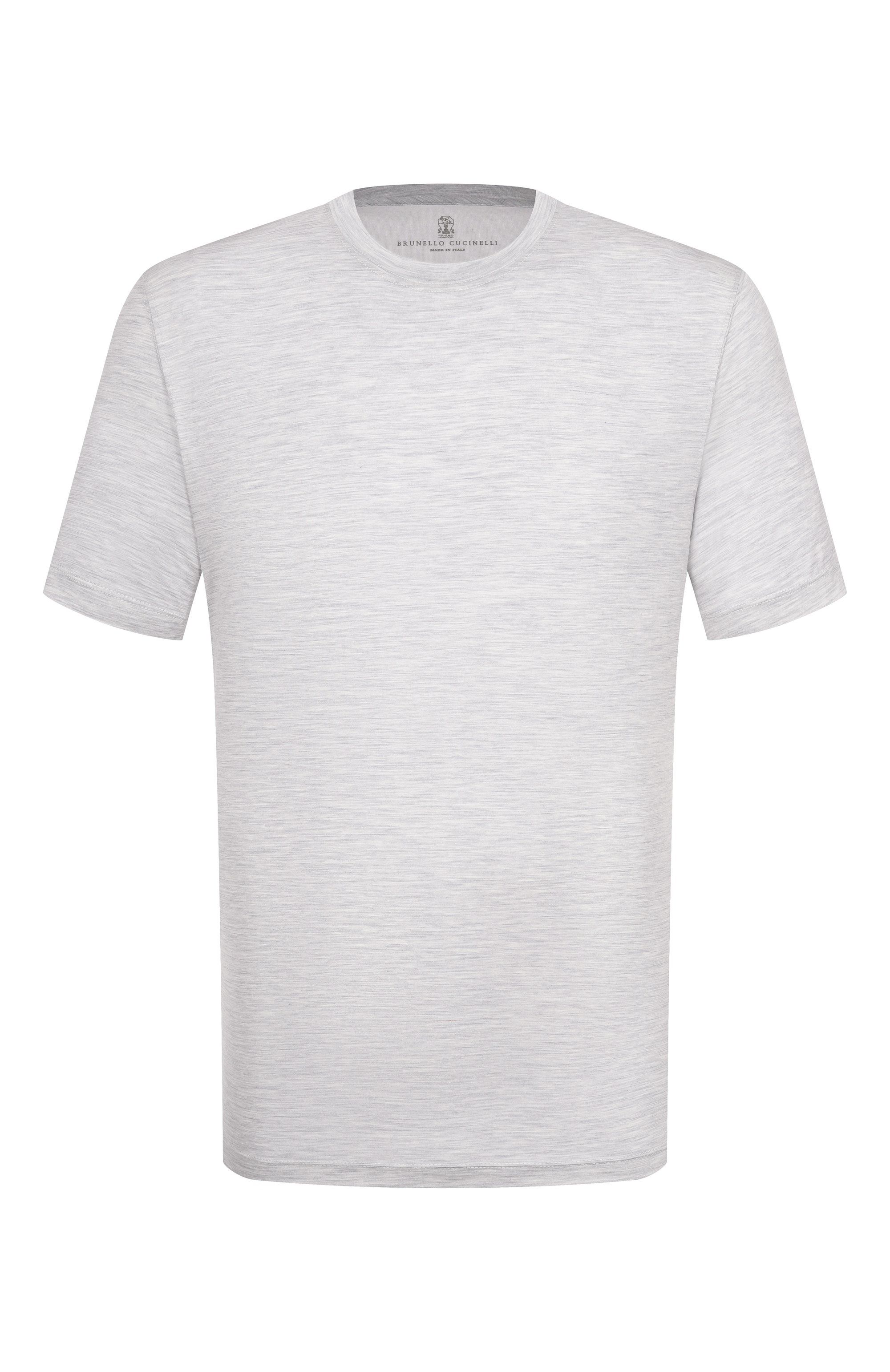 Футболка из шелка и хлопка BRUNELLO CUCINELLI, арт. MD8211308, фото 1