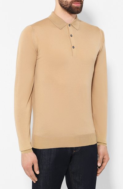 Шерстяное поло JOHN SMEDLEY бежевого цвета по цене 36250 руб., арт. BELPER, фото 3 Шерстяное поло JOHN SMEDLEY, арт. BELPER, фото 3