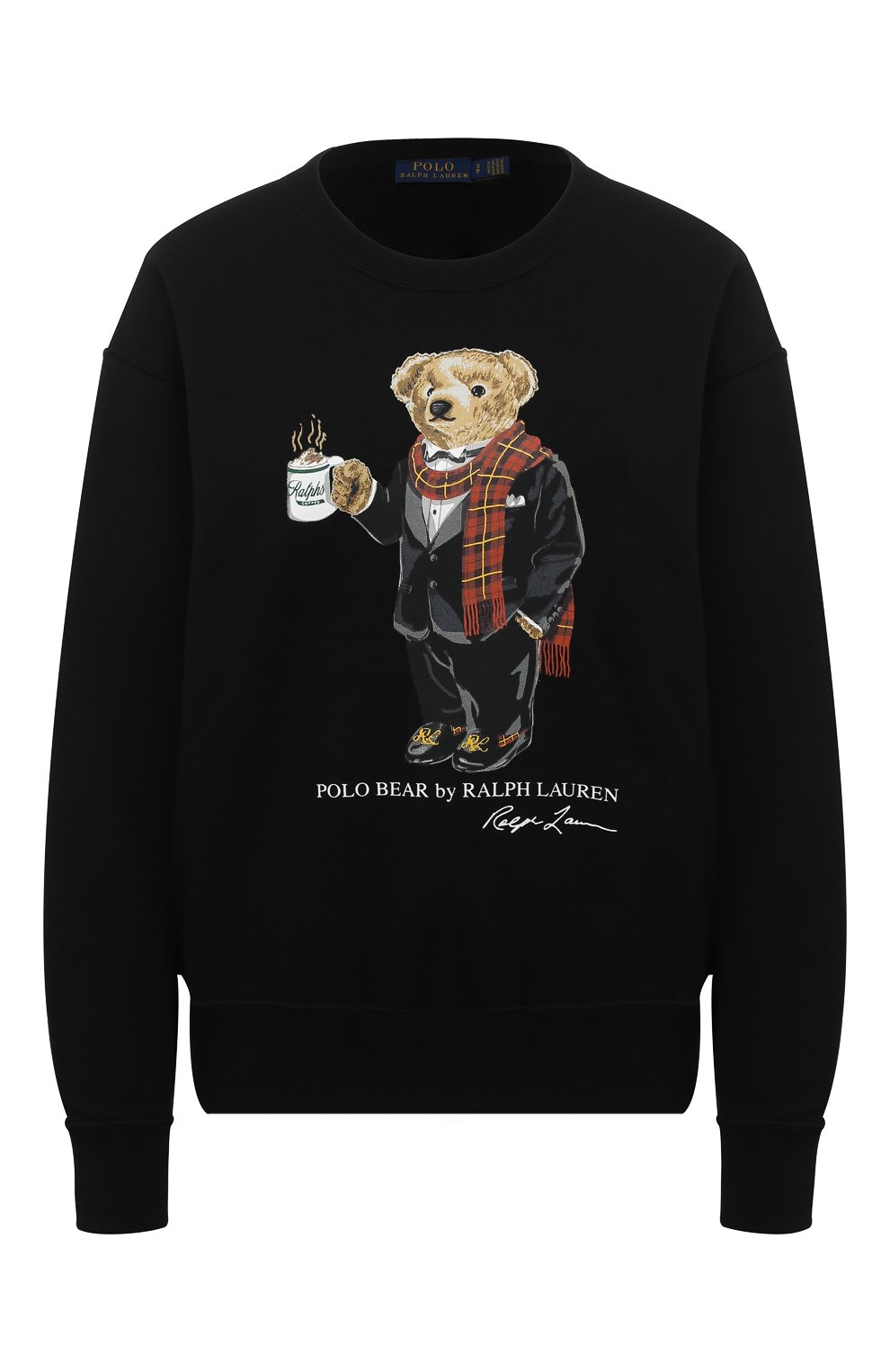 Хлопковый свитшот POLO RALPH LAUREN черного цвета по цене 19950 руб., арт. 211823689, фото 1 Хлопковый свитшот POLO RALPH LAUREN, арт. 211823689, фото 1