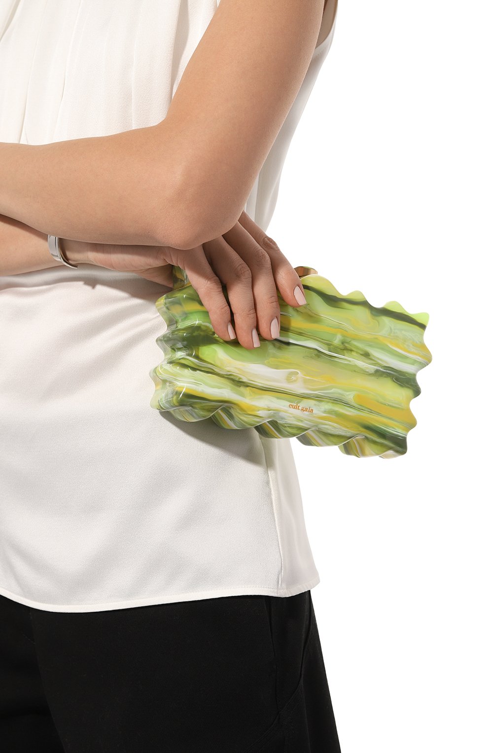 Клатч paloma CULT GAIA светло-зеленого цвета по цене 43950 руб., арт. CL2851P9 LAUREL, фото 2 Клатч paloma CULT GAIA, арт. CL2851P9 LAUREL, фото 2