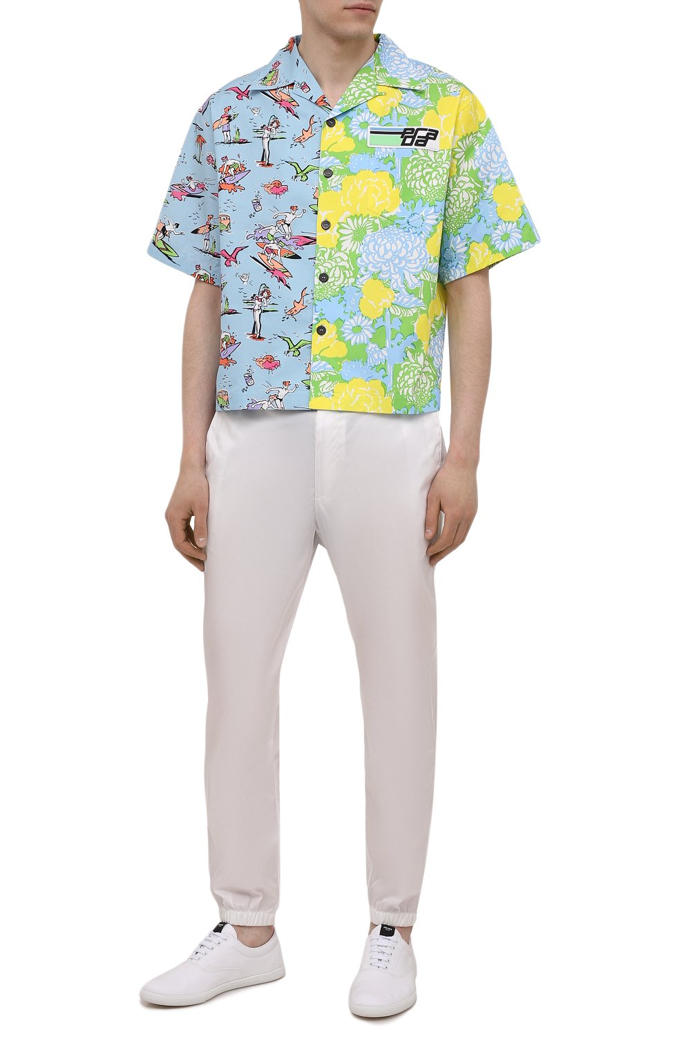 Текстильные кеды PRADA, арт. 2EG326-W08-F0009, фото 2