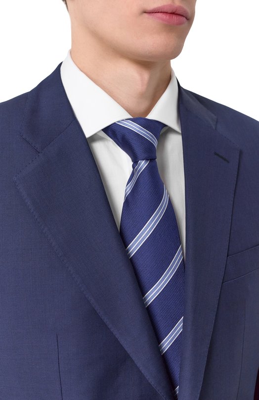 Шелковый галстук Corneliani 25U302-2520324 Синий  25U302-2520324 Фото 2