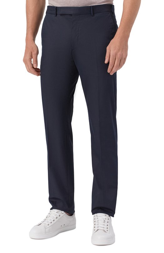 Хлопковые брюки Zegna 77TB12/915F06A9 Синий  77TB12/915F06A9 Фото 3