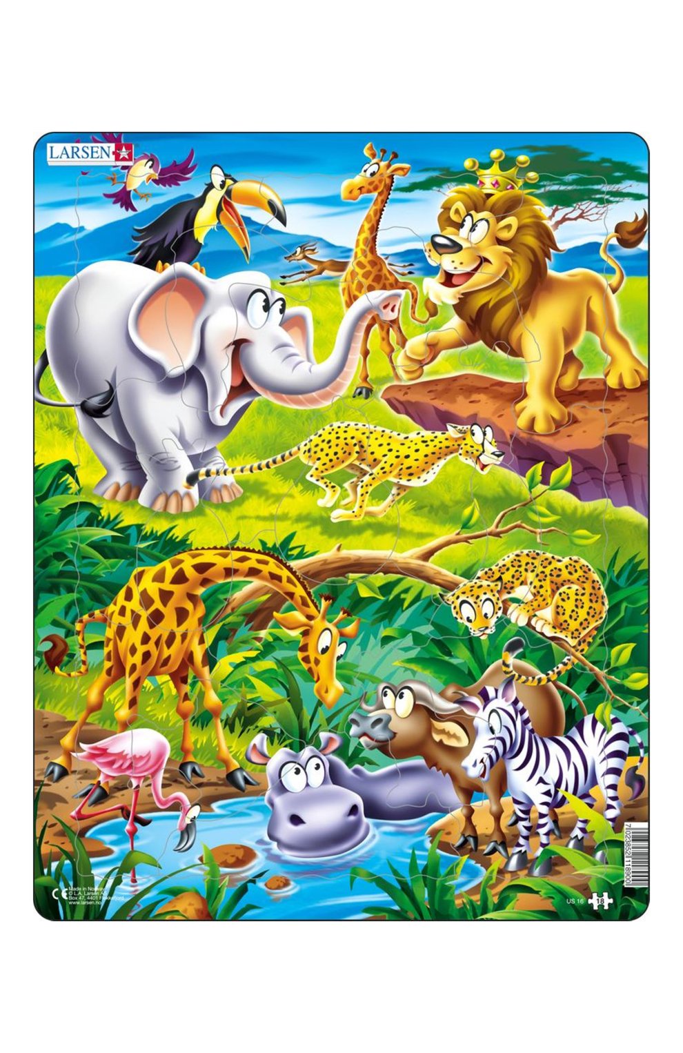 Пазл животные сафари LARSEN, арт. US16, фото 1