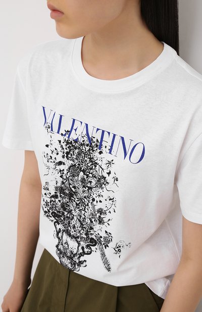 Хлопковая футболка VALENTINO, арт. UB3MG08X5UE, фото 3