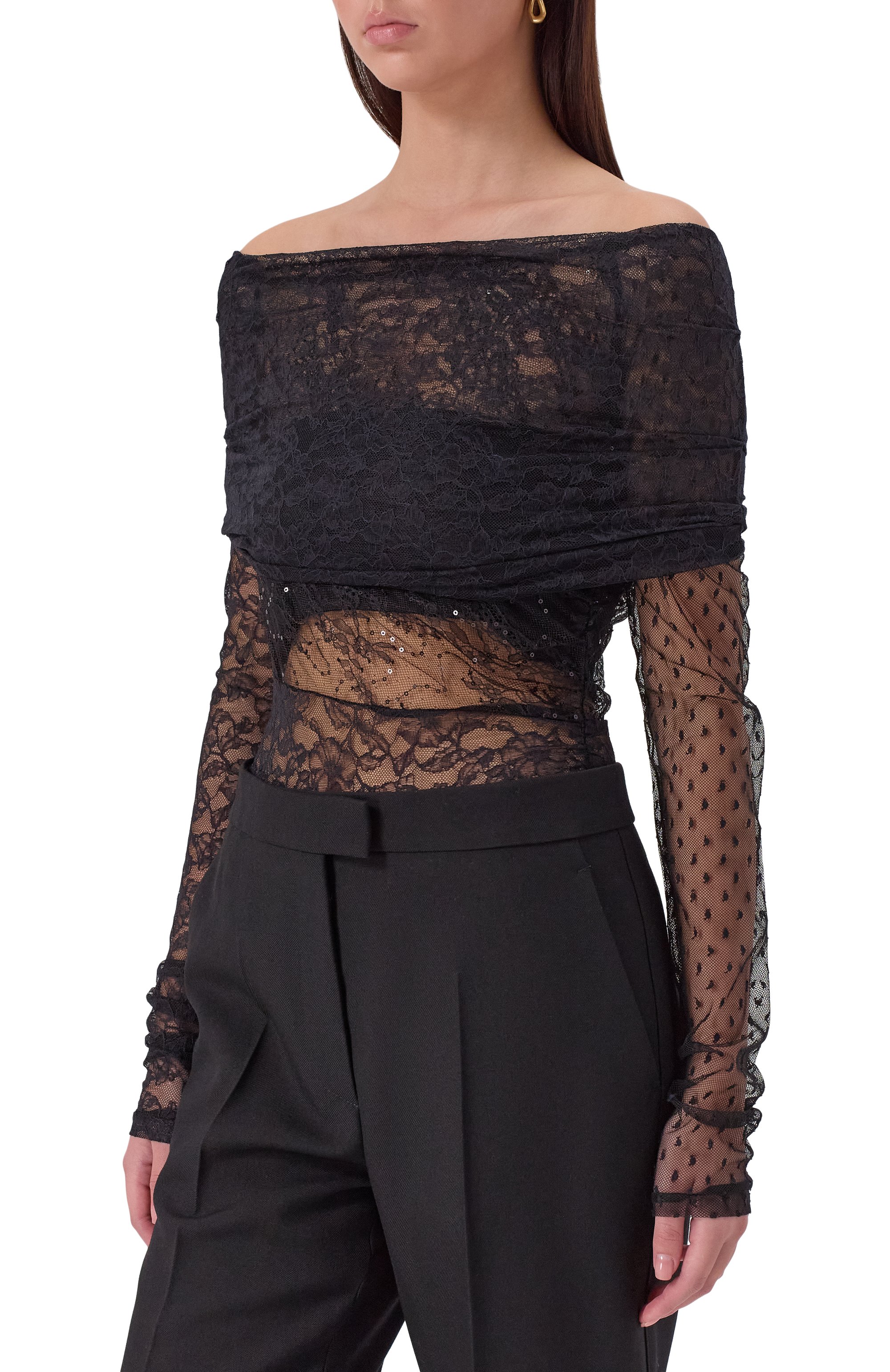 Боди с отделкой пайетками PINKO, арт. 105596/A2T5, фото 3