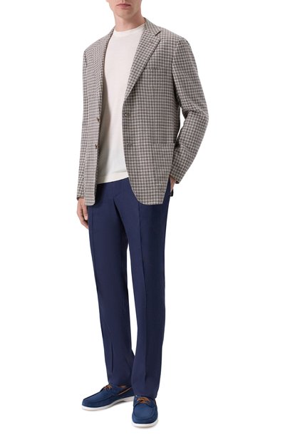 Мужские замшевые топсайдеры KITON, арт. USSA264N0010829