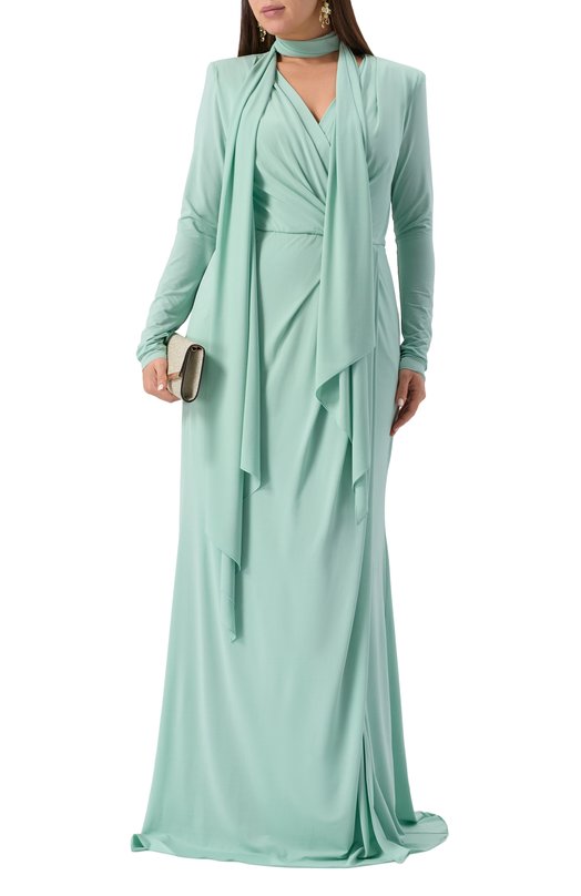 Платье из вискозы Marina Rinaldi Elegante TE0REMA Зелёный  TE0REMA Фото 2