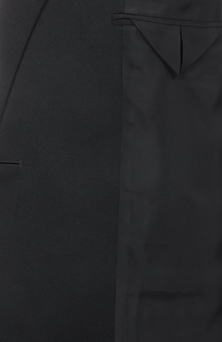 Женский шерстяной жакет JIL SANDER черного цвета, арт. J04BN0108-J40021 | Фото 7 (Рукава: Длинные; Материал внешний: Шерсть; Длина (для топов): Удлиненные; 1-2-бортные: Однобортные; Женское Кросс-КТ: Жакет-одежда; Стили: Классический; Материал подклада: Вискоза)
