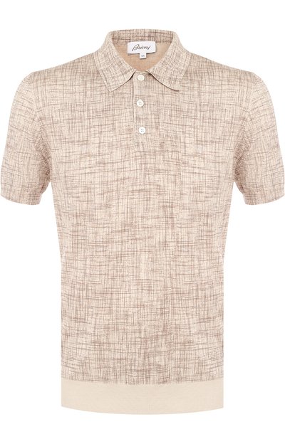 Поло с короткими рукавами из смеси шелка и хлопка BRIONI, арт. UMR40L/P7K22, фото 1