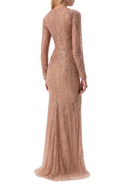 Платье с отделкой бисером ZUHAIR MURAD, арт. PDR26041/TUEM025, фото 3