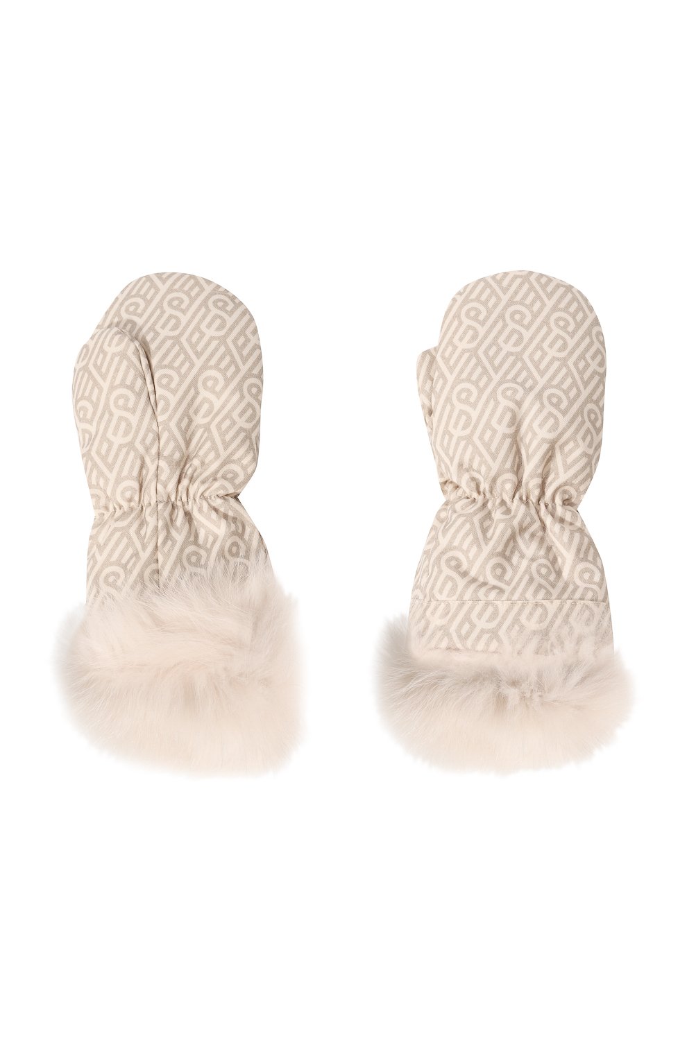 Пуховые варежки с отделкой из песца YVES SALOMON ENFANT, арт. 23WEA016XXWO2W, фото 2