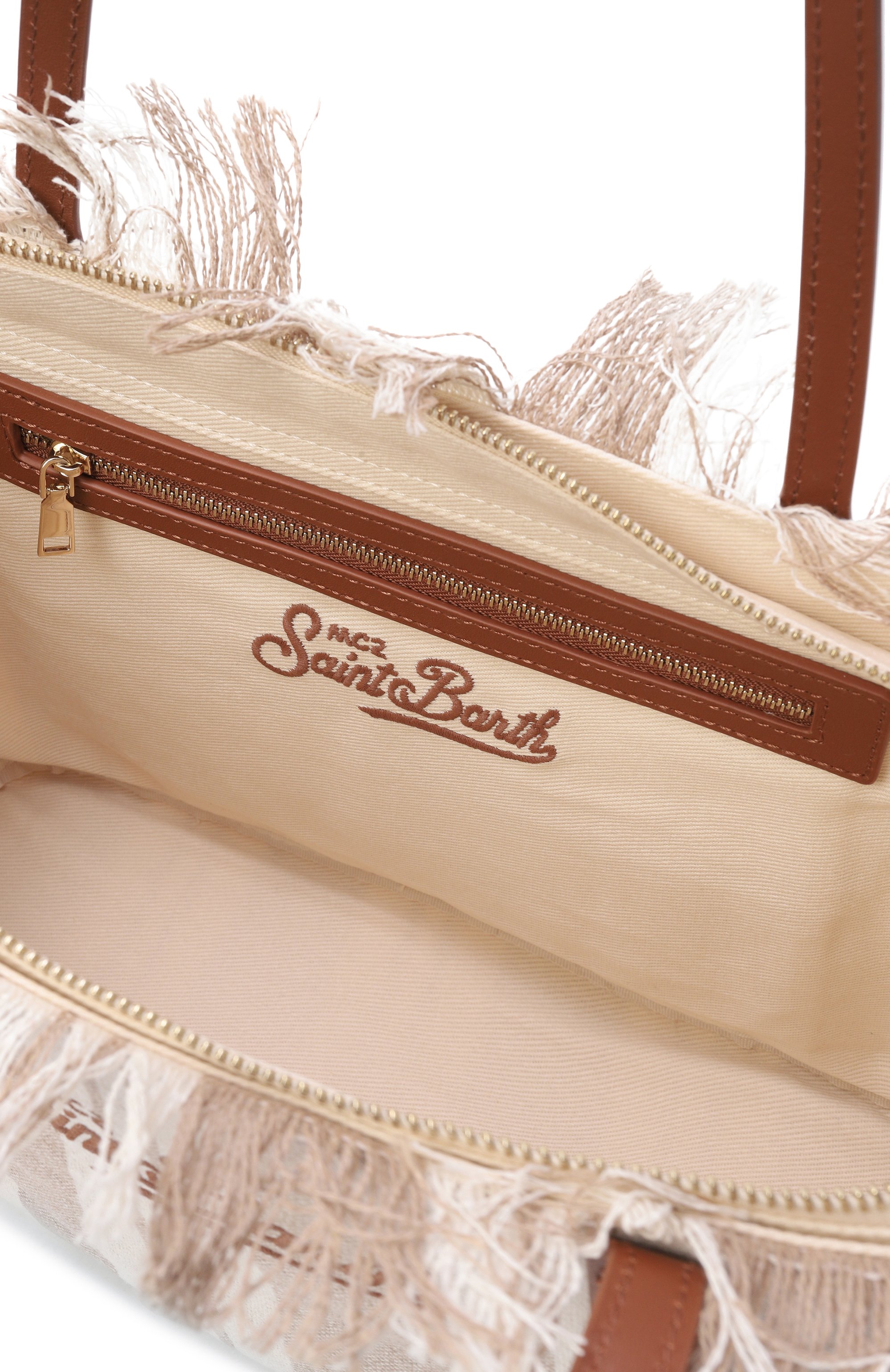 Сумка city medium MC2 SAINT BARTH бежевого цвета по цене 18150 руб., арт. CBMF001-00589L/CITY BAG MID FRINGE, фото 5 Сумка city medium MC2 SAINT BARTH, арт. CBMF001-00589L/CITY BAG MID FRINGE, фото 5