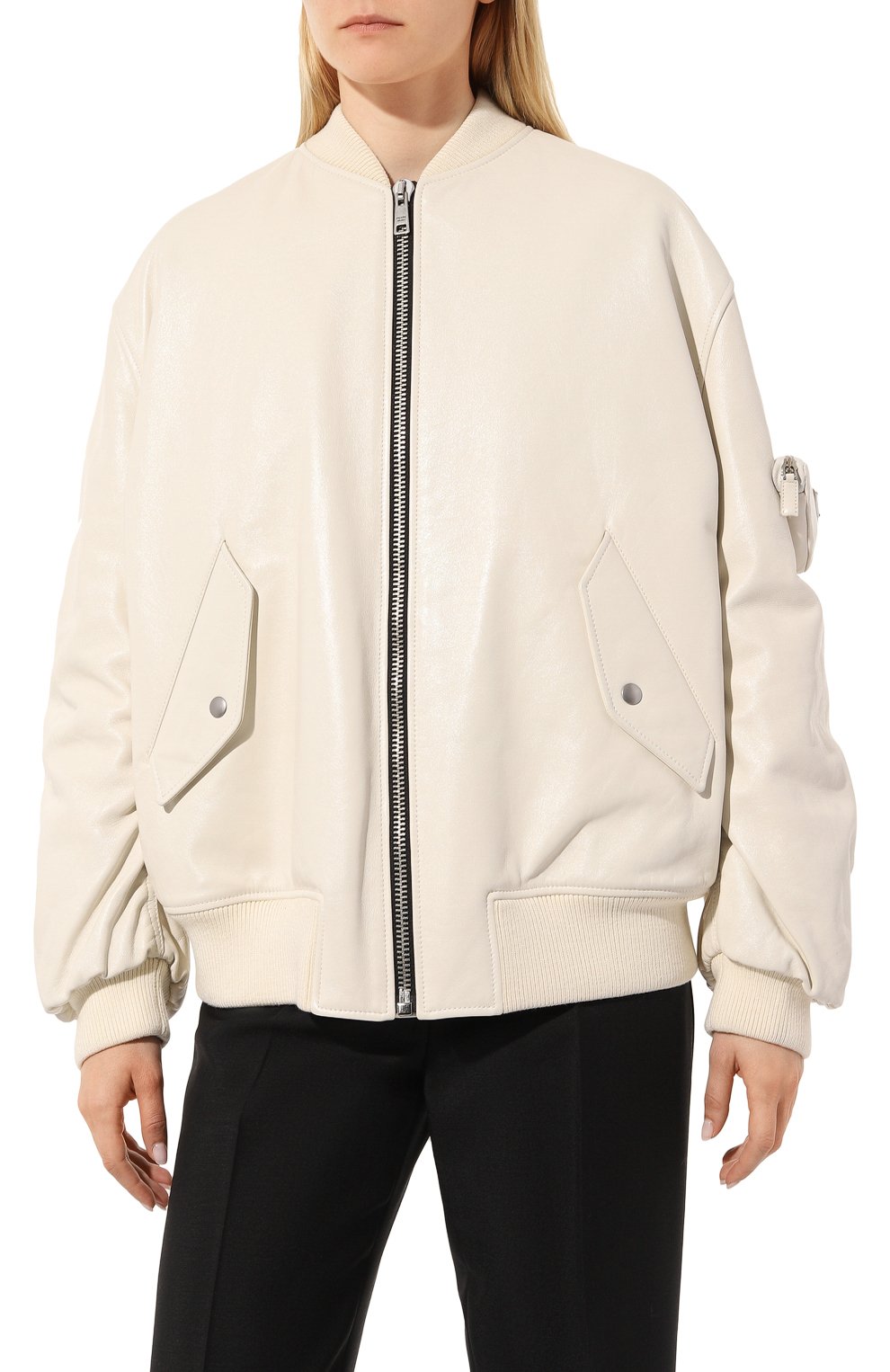 Кожаный бомбер PRADA, арт. 58A079-1ZFE-F0009, фото 3