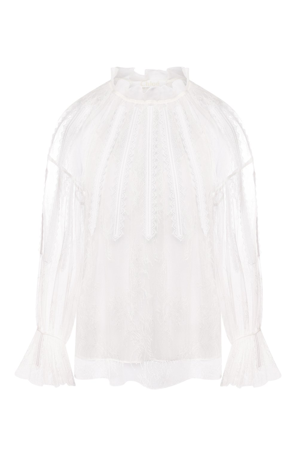 Блузка CHLOÉ белого цвета по цене 334000 руб., арт. CHC20SHT44411, фото 1 Блузка CHLOÉ, арт. CHC20SHT44411, фото 1
