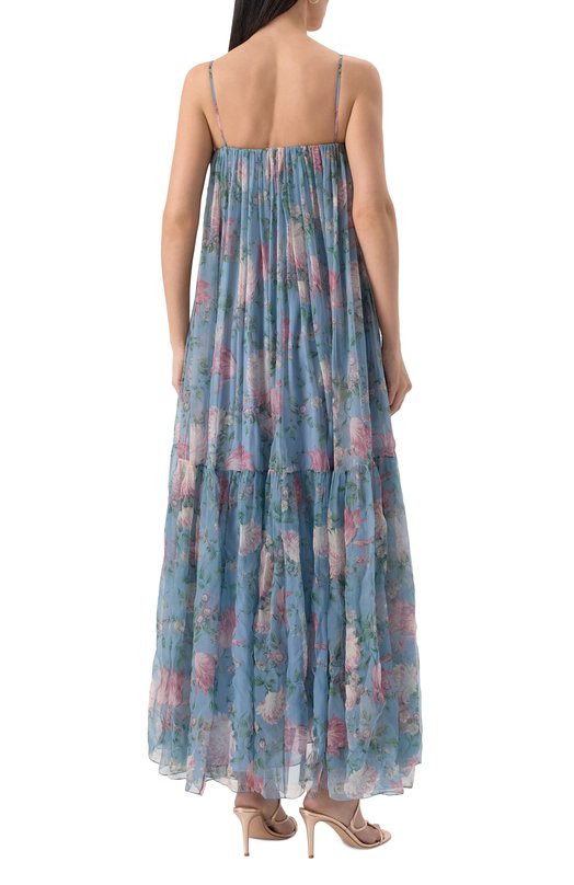 Шелковое платье Chloé CH25UR055459 Голубой  CH25UR055459 Фото 4