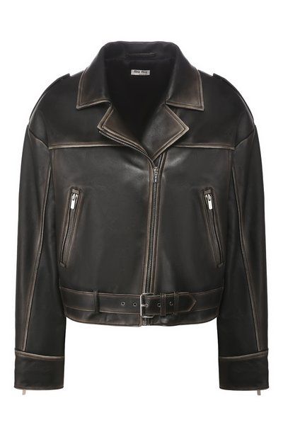 Кожаная куртка MIU MIU, арт. MPV712-1RU0-F0002, фото 1