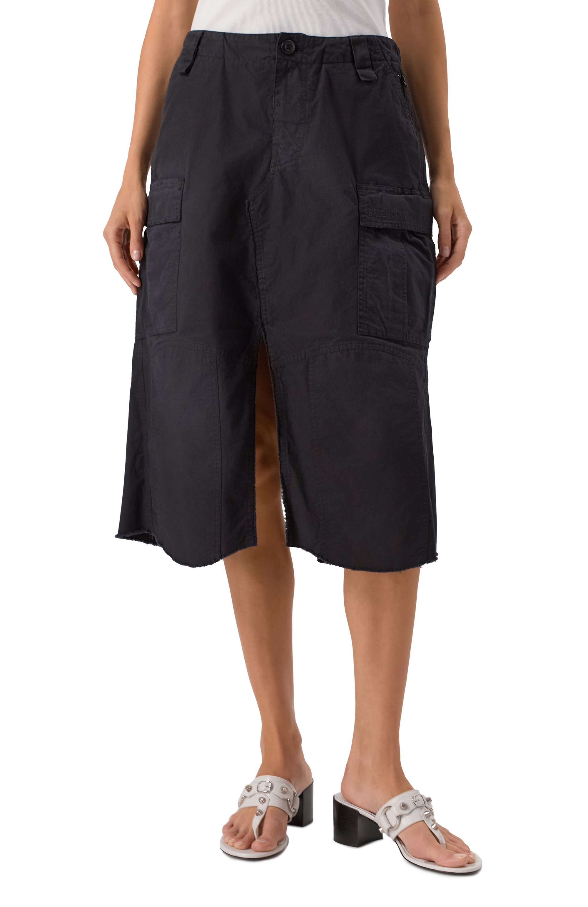 Хлопковая юбка BALENCIAGA, арт. 831236/TSP01, фото 3