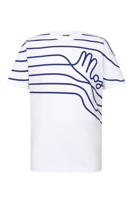 Хлопковая футболка Moschino A0716/0241 Белый A0716/0241