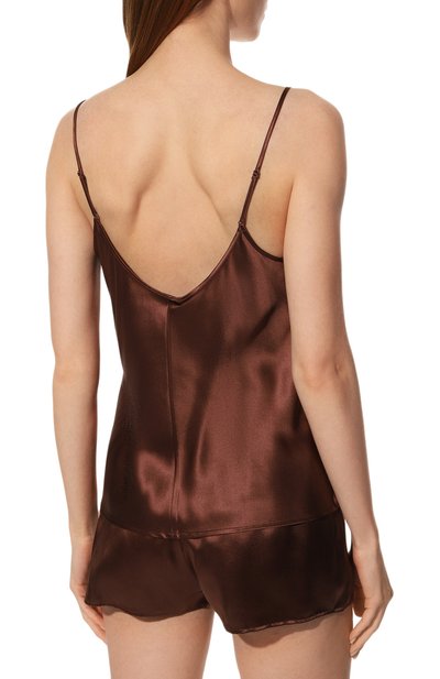 Шелковая пижама LA PERLA коричневого цвета по цене 31300 руб., арт. N045610, фото 4 Шелковая пижама LA PERLA, арт. N045610, фото 4