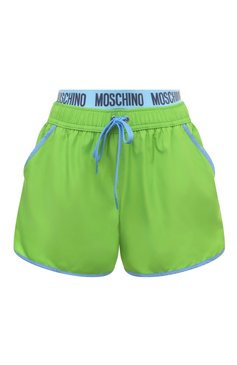 Женские шорты MOSCHINO зеленого цвета, арт. 231V2/V4201/9301 | Фото 1 (Женское Кросс-КТ: Шорты-одежда, Шорты-пляжная одежда; Стили: Кэжуэл; Материал внешний: Синтетический материал; Драгоценные камни: Проставлено; Материал сплава: Проставлено; Длина Ж (юбки, платья, шорты): Мини)