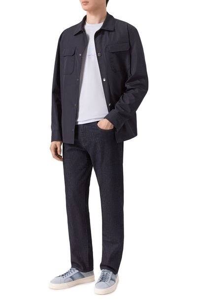 Хлопковая футболка PAUL&SHARK светло-голубого цвета по цене 26300 руб., арт. 26411048_001, фото 2 Хлопковая футболка PAUL&SHARK, арт. 26411048_001, фото 2