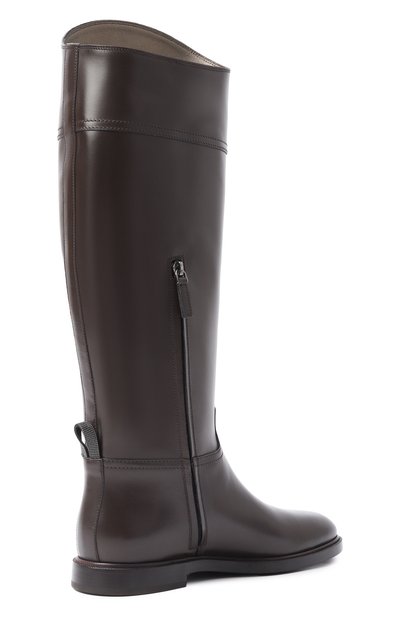 Кожаные сапоги BRUNELLO CUCINELLI коричневого цвета по цене 237500 руб., арт. MZ0LC3039P, фото 5 Кожаные сапоги BRUNELLO CUCINELLI, арт. MZ0LC3039P, фото 5