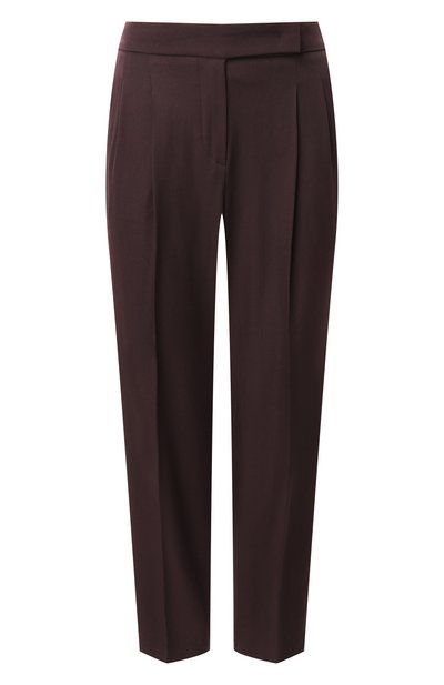 Шерстяные брюки WINDSOR темно-коричневого цвета по цене 48600 руб., арт. 52 DH400 10018996/30045410, фото 1 Шерстяные брюки WINDSOR, арт. 52 DH400 10018996/30045410, фото 1