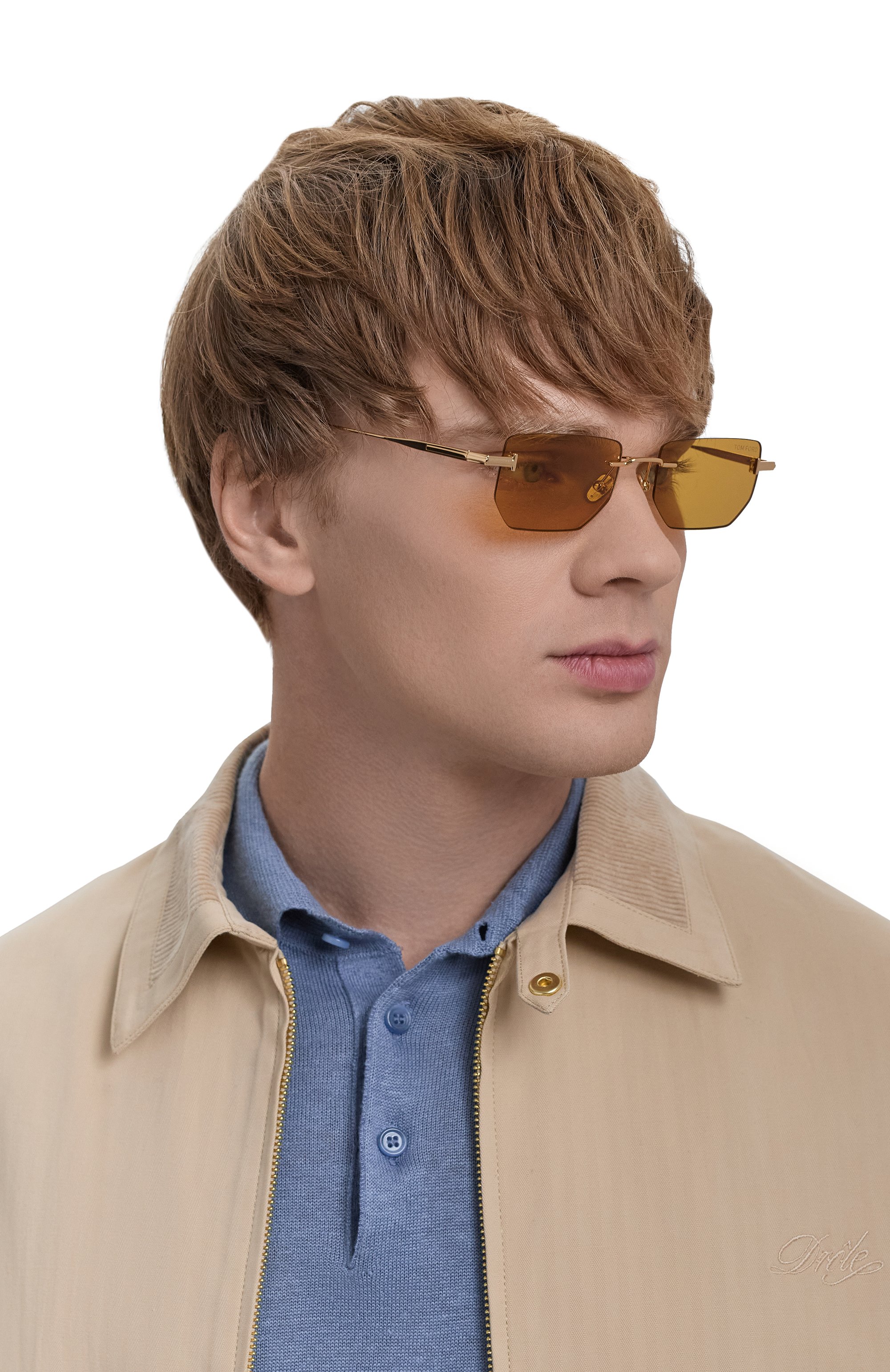 Солнцезащитные очки TOM FORD желтого цвета по цене 65500 руб., арт. TF1355 30E, фото 2 Солнцезащитные очки TOM FORD, арт. TF1355 30E, фото 2