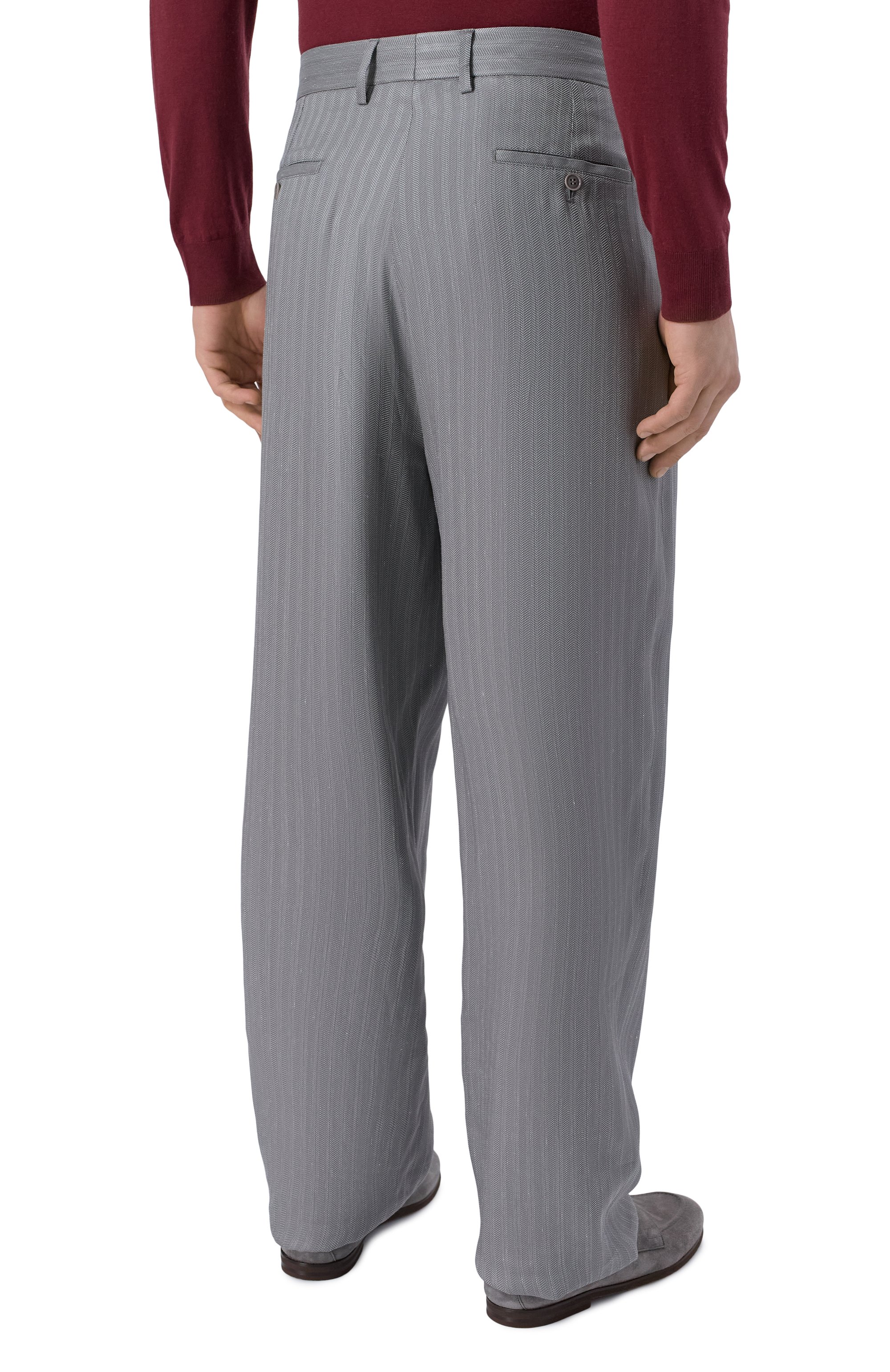 Брюки из вискозы и льна GIORGIO ARMANI, арт. GM000121/TE14464, фото 4