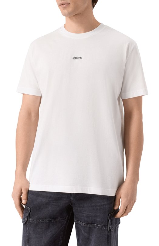 Хлопковая футболка Iceberg F045/6325 Белый  F045/6325 Фото 3