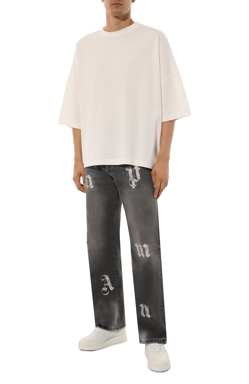 Хлопковая футболка PALM ANGELS, арт. PMAA097F24JER004, фото 2