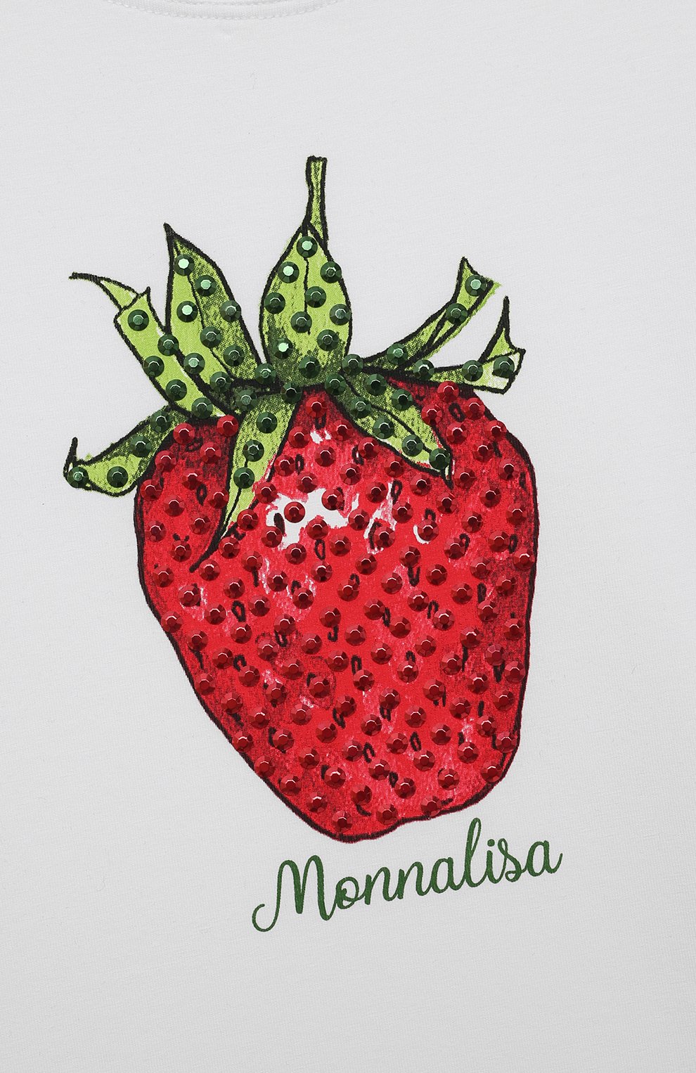Хлопковая футболка MONNALISA, арт. 197620PB, фото 3