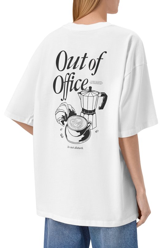 Хлопковая футболка HUGO Blue 50560772 Белый  50560772 Фото 4