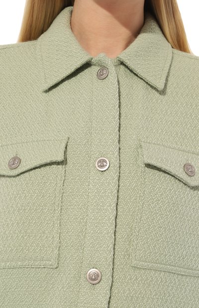 Шерстяная рубашка SEVEN LAB оливкового цвета по цене 25200 руб., арт. SBT.05.520.320, фото 5 Шерстяная рубашка SEVEN LAB, арт. SBT.05.520.320, фото 5