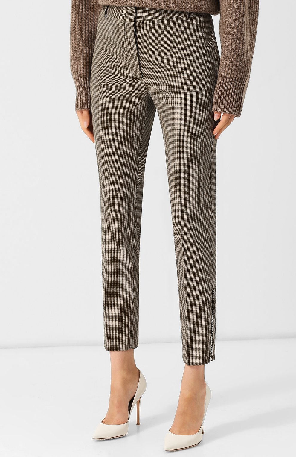 Укороченные брюки со стрелками из смеси хлопка и шерсти  JOSEPH, арт. JP000510, фото 3