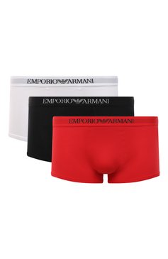 Мужские комплект из трех хлопковых боксеров EMPORIO ARMANI разноцветного цвета, арт. 111610/CC722 | Фото 1 (Кросс-КТ: бельё; Материал сплава: Проставлено; Нос: Не проставлено; Материал внешний: Хлопок; Мужское Кросс-КТ: Трусы)