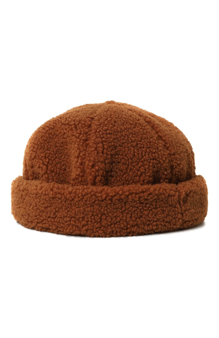 Женская шапка FETISH коричневого цвета, арт. kB23 | Фото 3 (Материал сплава: Проставлено; Нос: Не проставлено)