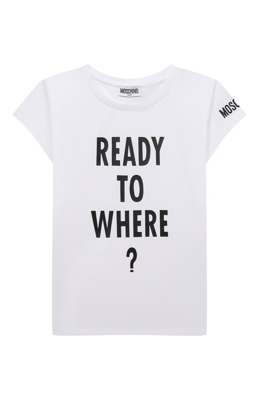 

Хлопковая футболка Moschino, Белый