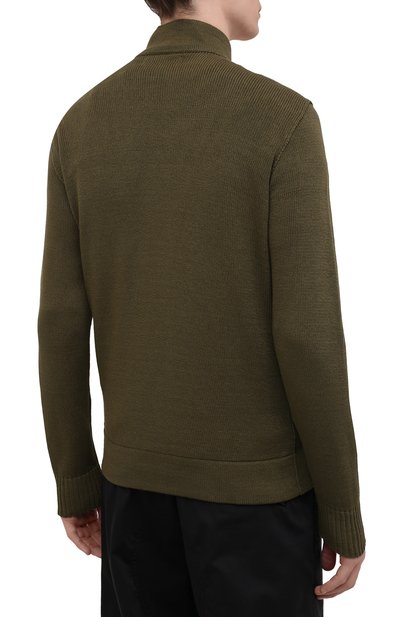 Хлопковый свитер STONE ISLAND хаки цвета по цене 97200 руб., арт. 7415542D4, фото 4 Хлопковый свитер STONE ISLAND, арт. 7415542D4, фото 4