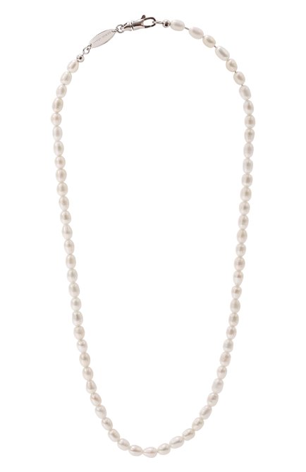 Мужского колье GIORGIO ARMANI белого цвета, арт. 53P020 4F020 | Фото 1 (Региональные ограничения белый список (Axapta Mercury): Не проставлено; Нос: Не проставлено)