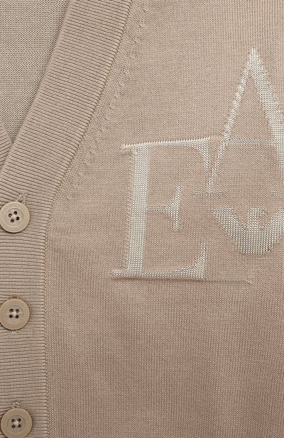 Кардиган из хлопка и вискозы EMPORIO ARMANI, арт. 3D4M52/4MHUZ, фото 3