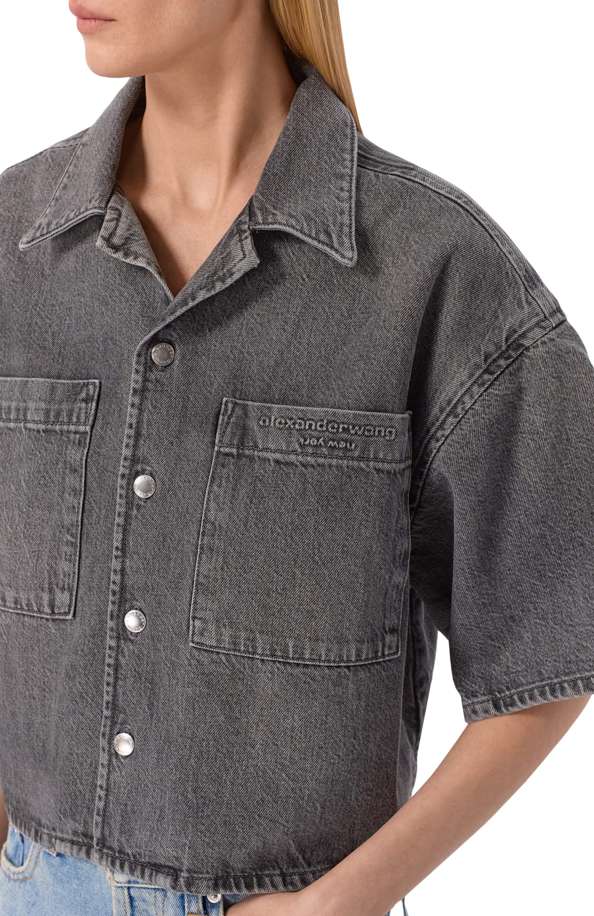 Джинсовая рубашка ALEXANDER WANG, арт. 4DC1261973, фото 5